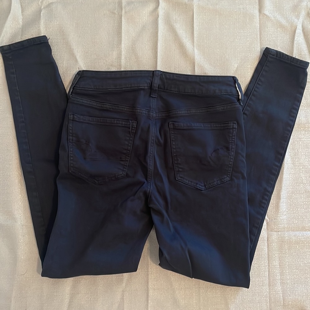 American Eagle High Rise Jeggings Size 6 Navy Blue
